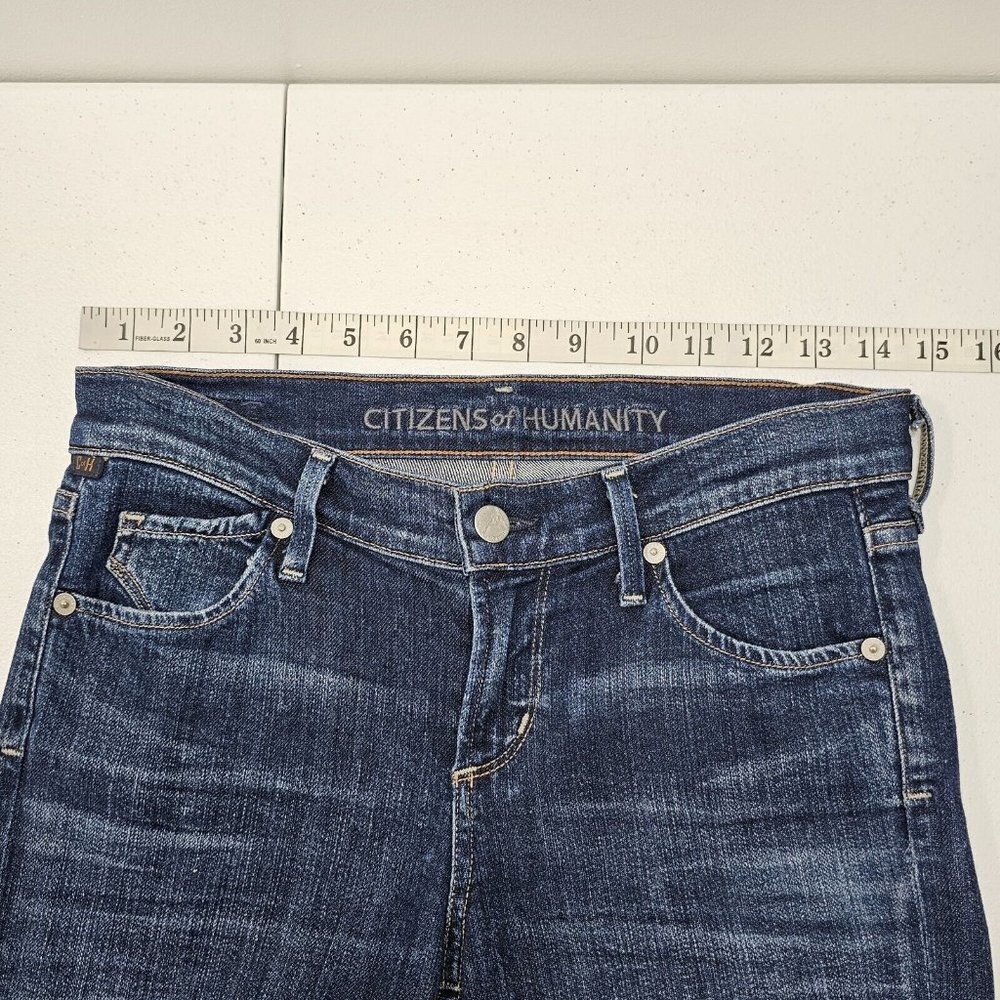 Citizens of Humanity Ava Low Rise Straight Leg Blue Jeans Womens Size 26 Frayed - Picture 14 of 16